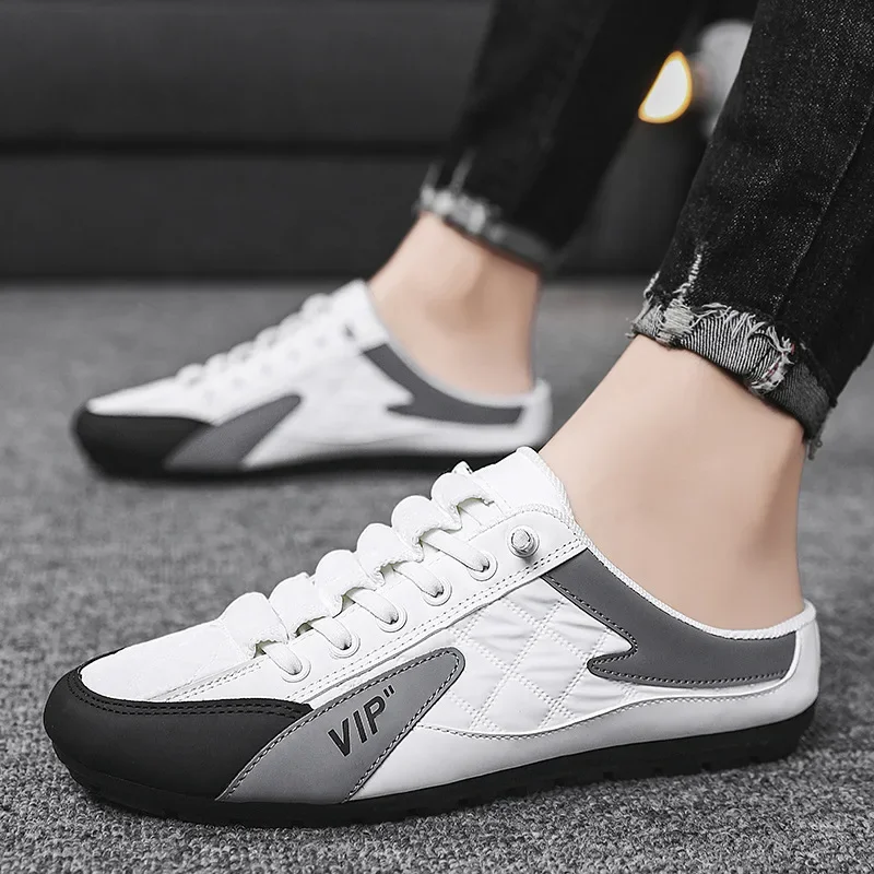 Running Shoes Lightweight - Demi-pantoufles respirantes pour hommes, chaussures plates