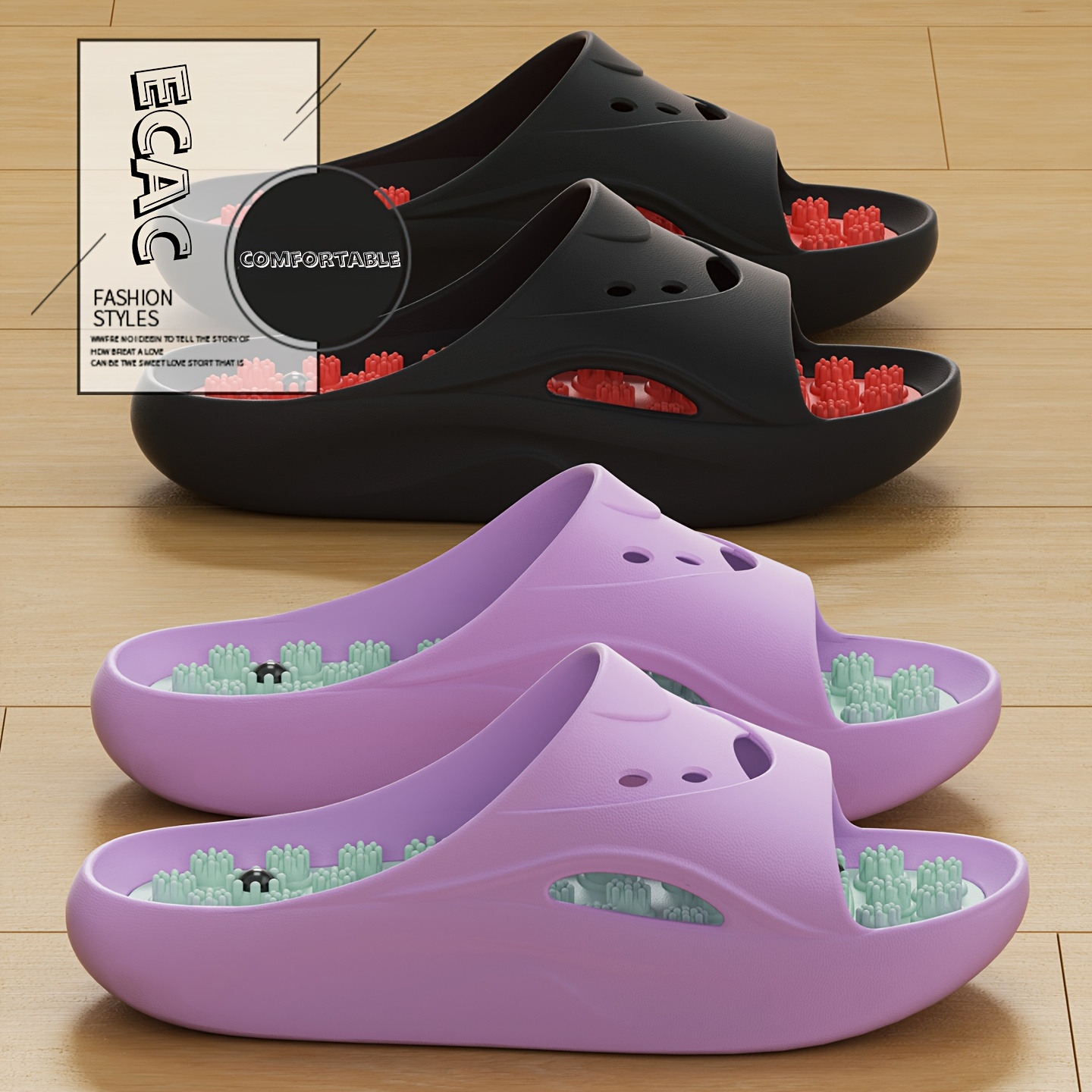 Men'S Shoes With Platform - Chaussons de massage EVA pour femmes