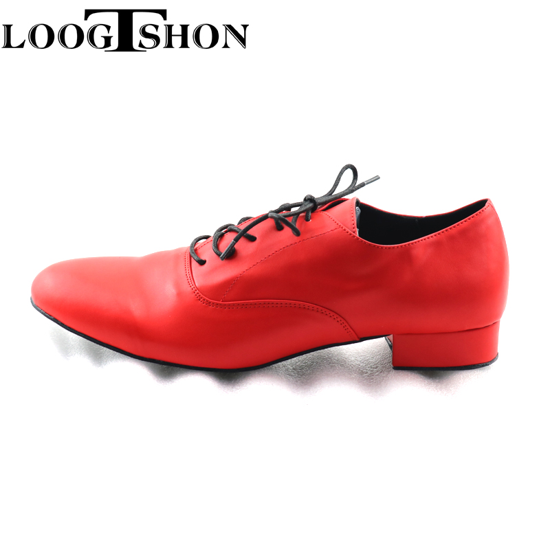 Men Shoes Red Bottom - LOOGTSHON-Chaussures de danse de salon en
