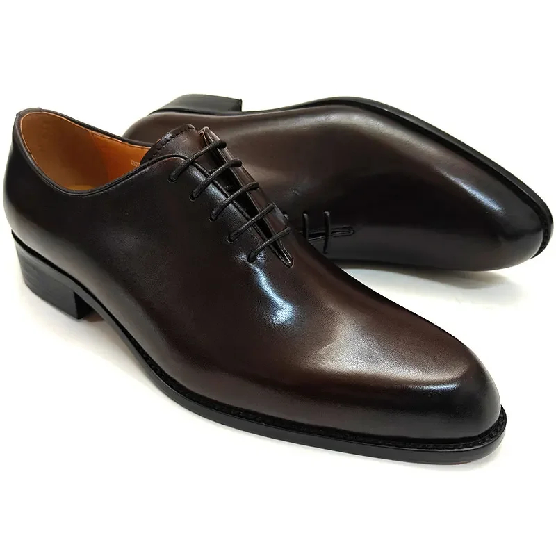Oxford Brogue Leather - Chaussures en cuir pour hommes, chaussures