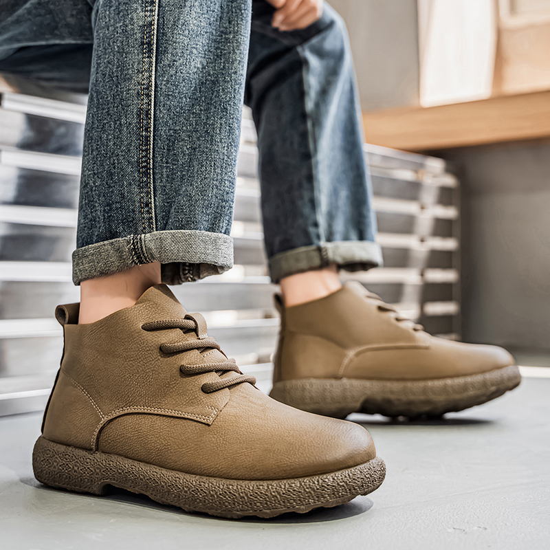 Men'S Shoes Dq - Bottines courtes marron pour hommes, chaussures