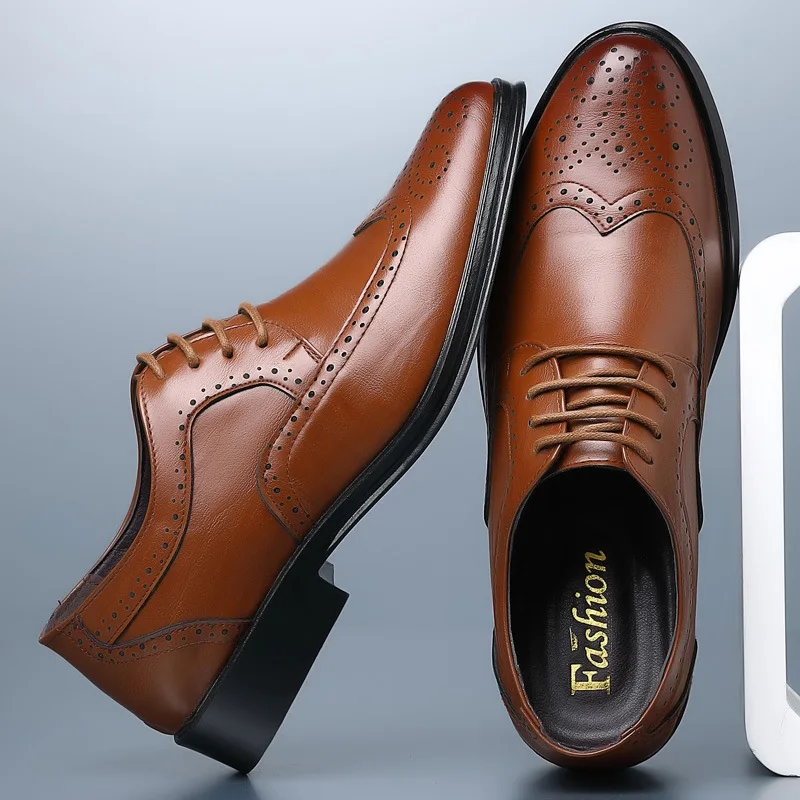 Oxford Brogue Leather - Oxford chaussures en cuir de veau