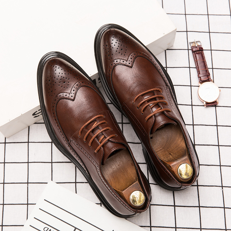 Oxford Brogue Leather - Chaussures en cuir brogues de haute