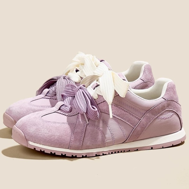 Casual Sneaker Low - Chaussures décontractées en cuir véritable violet