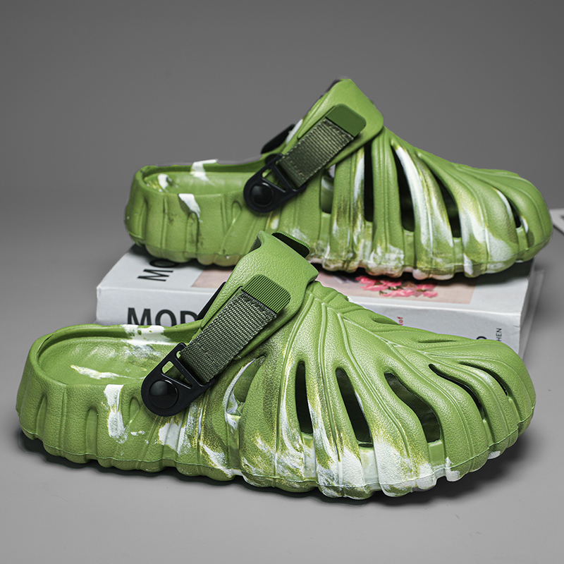Men Shoes Eu To Us Size - Sandales de camouflage Monstera Deliciosa pantoufles