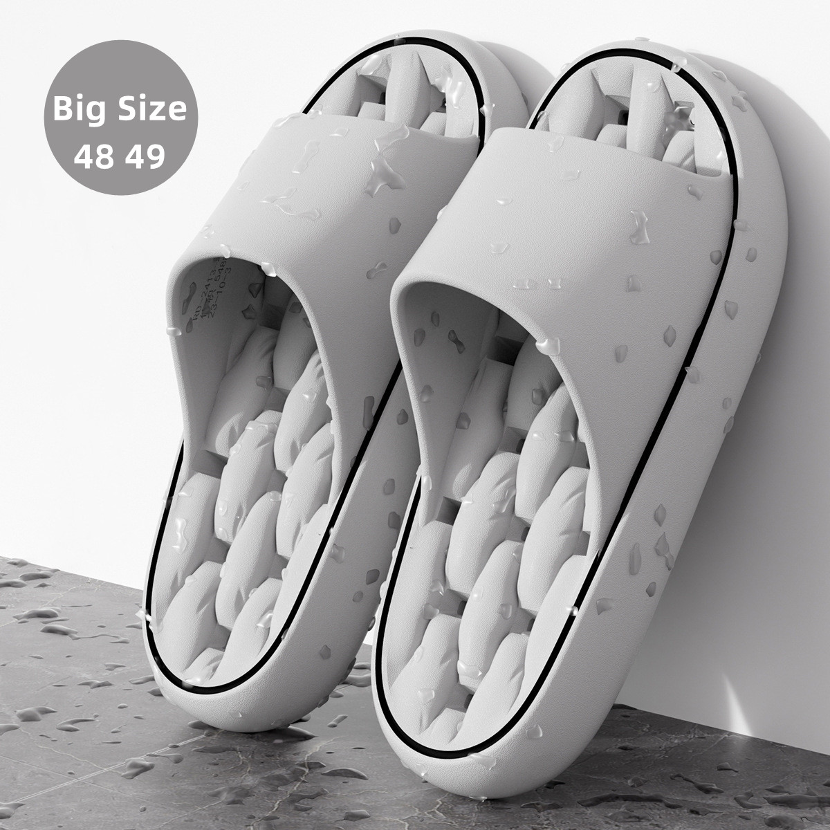 Men'S Shoes With Platform - Chaussons de bain grande taille 48