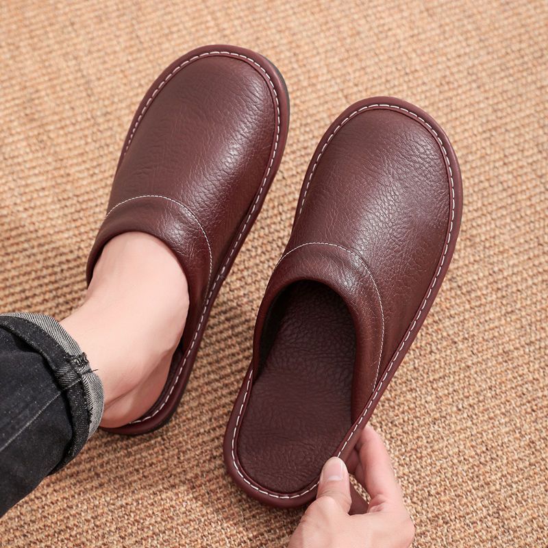 Men'S Shoes Size 42 In Us - Pantoufles concises en Faux cuir pour