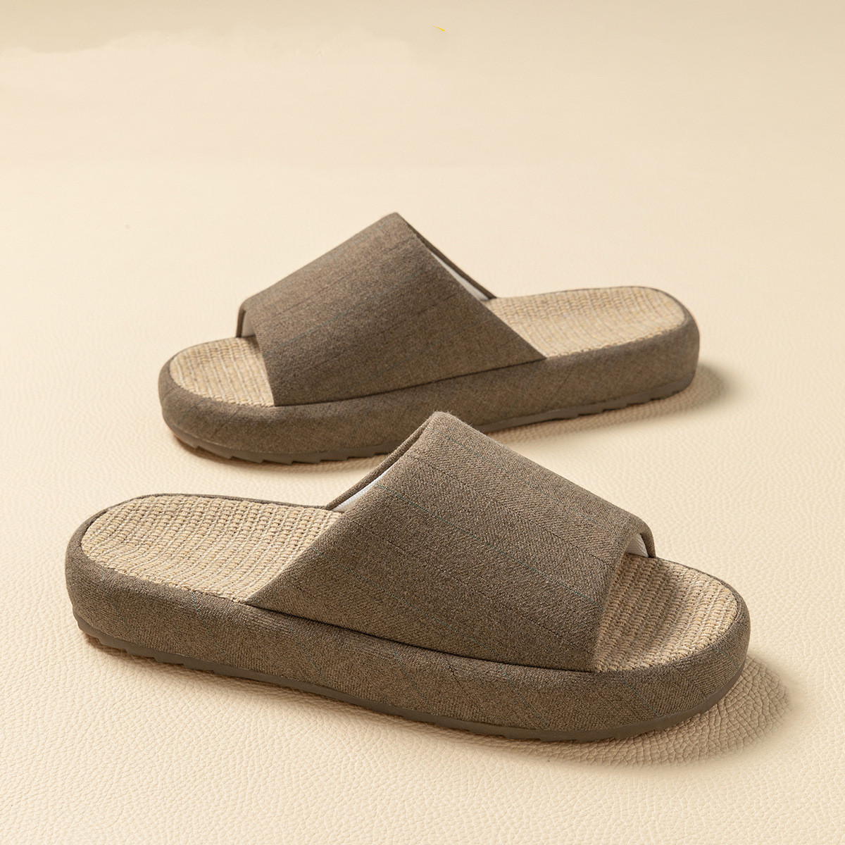Pantoufles d'été en lin pour f - Men'S Shoes With Platform avis et prix