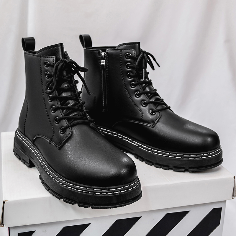 Bottes de moto en cuir verni n - Men'S Shoes Dq avis et prix