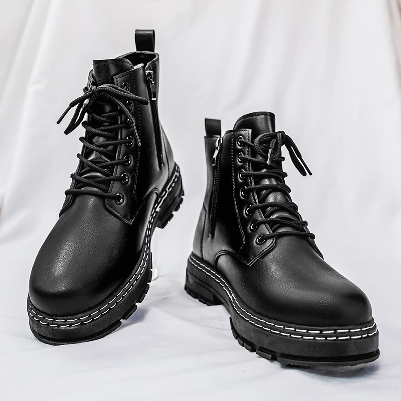 Bottes de moto en cuir verni n - Men'S Shoes Dq avis et prix
