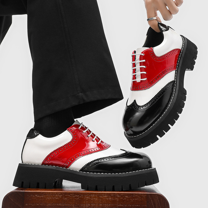 Chaussures plateforme hip hop  - Oxford Brogue Leather avis et prix