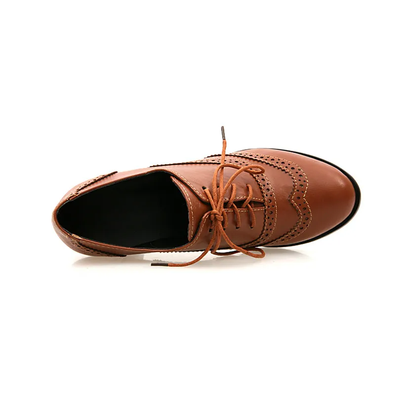 Escarpins britanniques à talon - Oxford Brogue Leather avis et prix