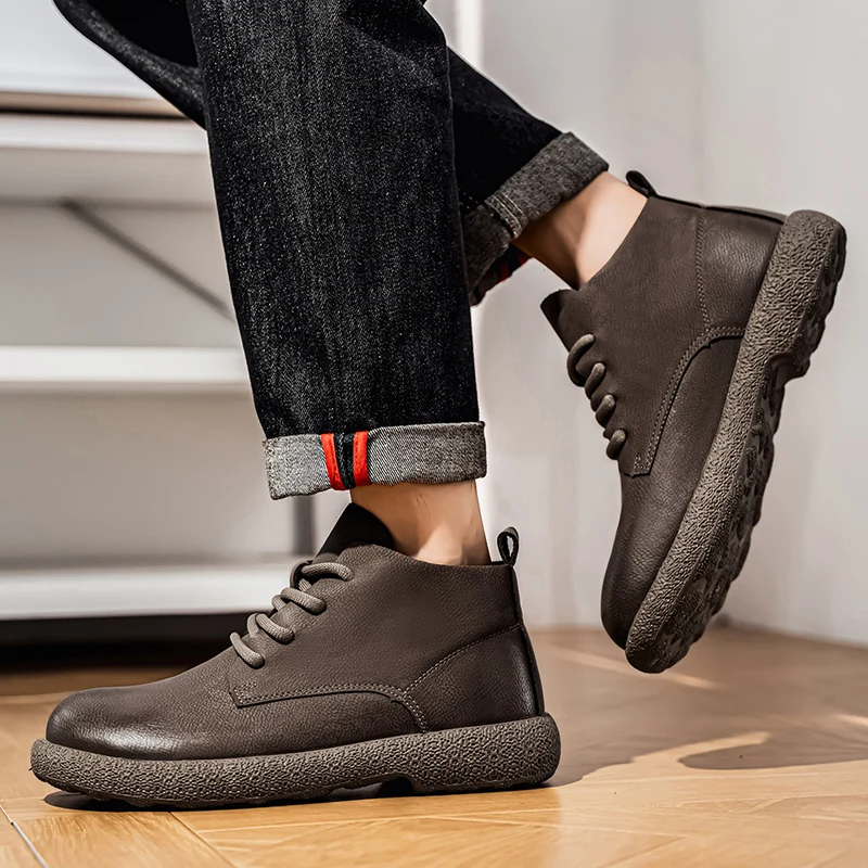Bottines courtes marron pour h - Men'S Shoes Dq avis et prix