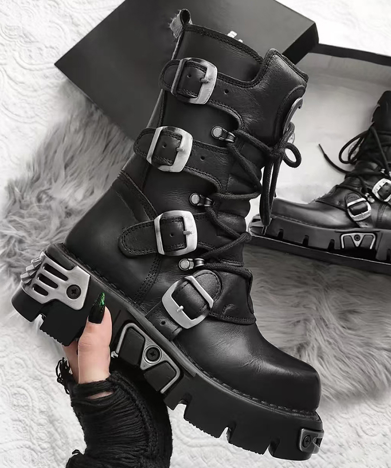 Hommes de luxe mode punk gothi - Men'S Shoes Dq avis et prix