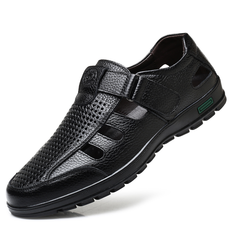 Sandales en cuir véritable pou - Men Shoes Eu To Us Size avis et prix